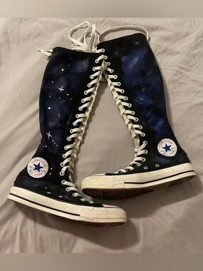 Converse Chuck Taylor All Star KneeHigh Upcycled Boots Black ZipUp Size M5 W7